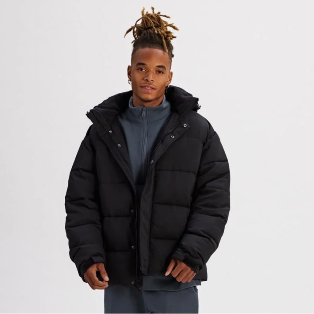 NWT Girlfriend Collective Black Relaxed Fit Recycled Puffer